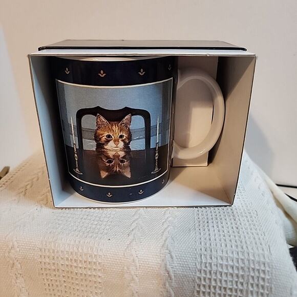 VTG 1997 Lang & Wise "Lord Buffington" Kitty Cat At Dining Table mug" with box - Picture 9 of 9